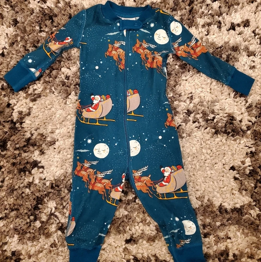 NWOT Hanna Andersson Christmas Onesie Sleeper Outfit 3-6m